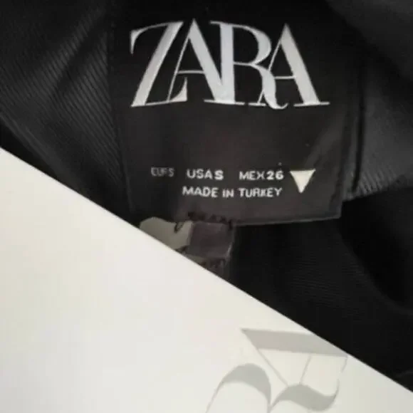 NWT ZARA Double Breasted Menswear Style Blazer in Midnight blue SZ S